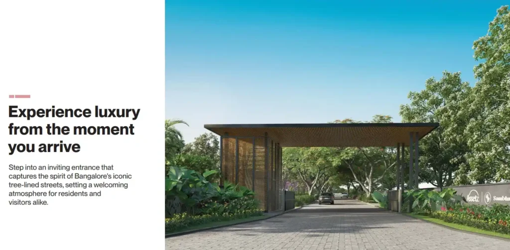 Assetz Palmscape Plots grand entrance wide angle image by Assetz Property Group located at IVC Road, Devanahalli, Bangalore Karnataka