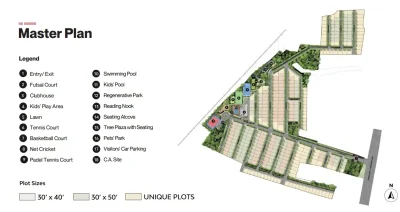 Assetz Palmscape Plots masterplan HD by Assetz Property Group located at IVC Road, Devanahalli, Bangalore Karnataka